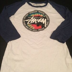 Stussy 3/4 sleeve colorful shirt